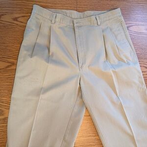 Bill Blass Men's Khaki Chinos, Pleated, Straight Leg 36 x32